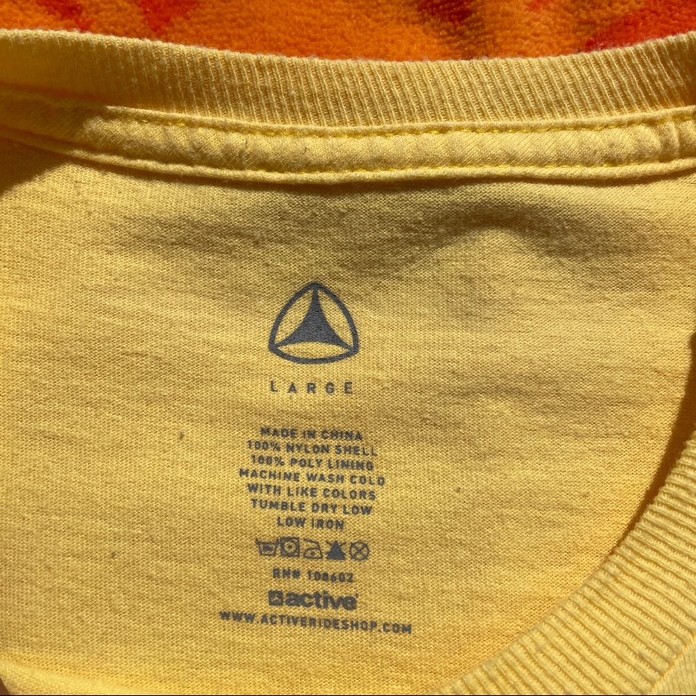 Yellow Active Ride Shop T-Shirt - Picture 3 of 3